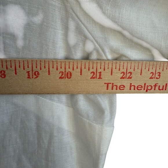 Richard Malcolm 100% Irish Linen Embroidered Button Down Shirt Tunic Top XL - Picture 8 of 8